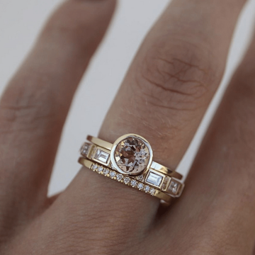 Gold Bezel Solitaire Ring by Harrison & James - ring product image 1