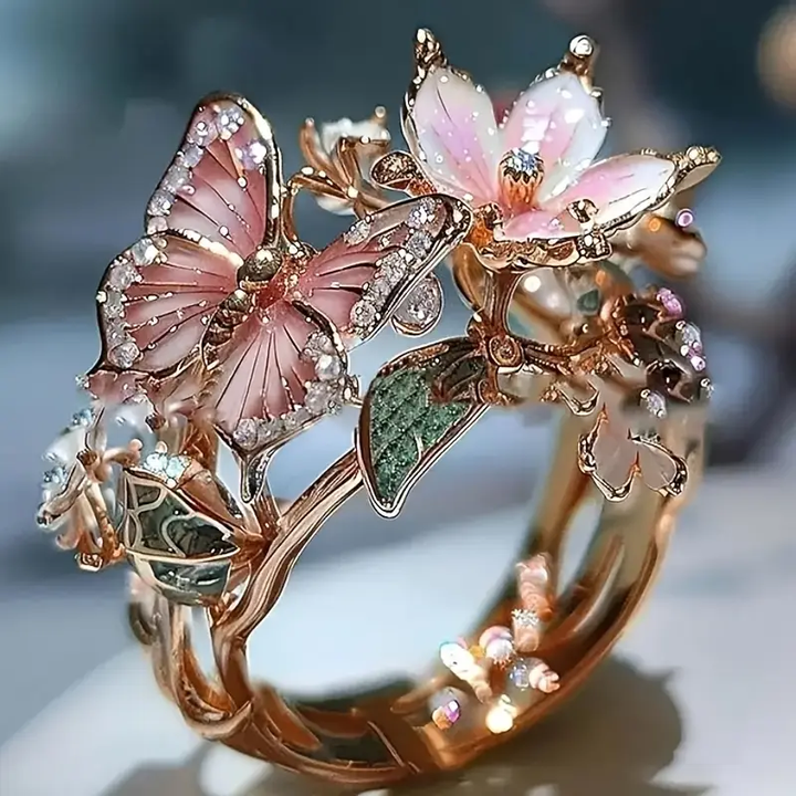 Croia™ | Butterfly Ring with Zirconia by Harrison & James - ring product image 1