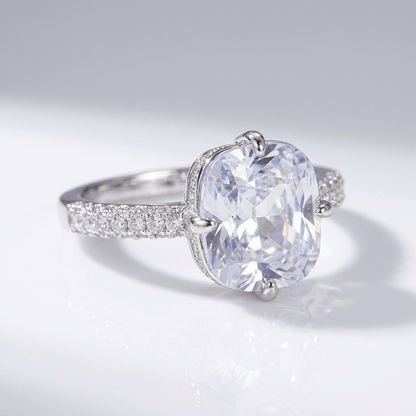 OVAL ZIRCONIA WHITE GOLD ELEGANT RING by Harrison & James - ring product image 1