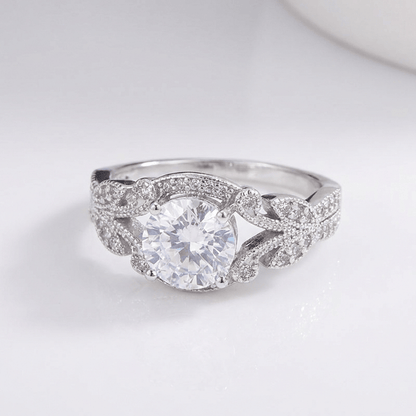 VINTAGE ZIRCONIA SILVER BRAIDED RING by Harrison & James - ring product image 1