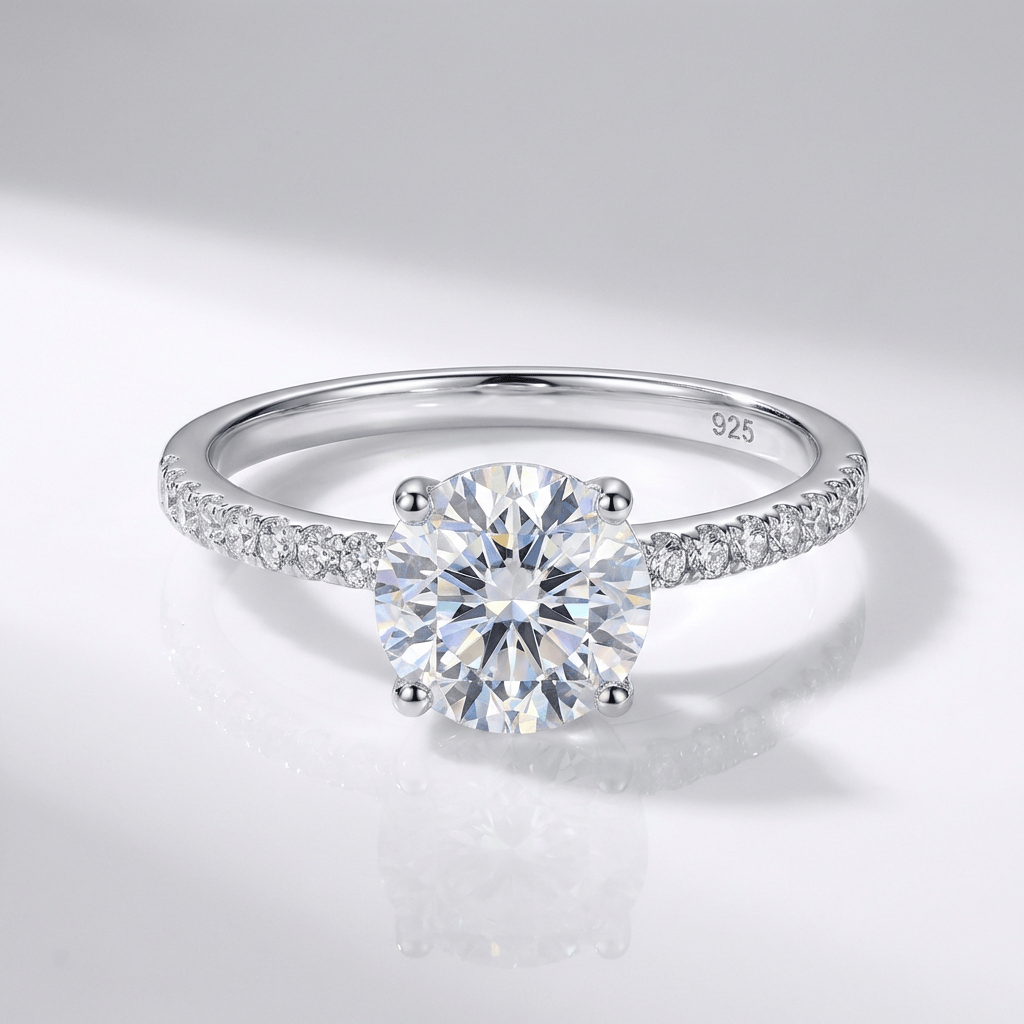 CLASSIC ROUND ZIRCONIA SILVER RING by Harrison & James - ring product image 1