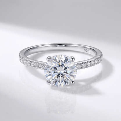 CLASSIC ROUND ZIRCONIA SILVER RING by Harrison & James - ring product image 1