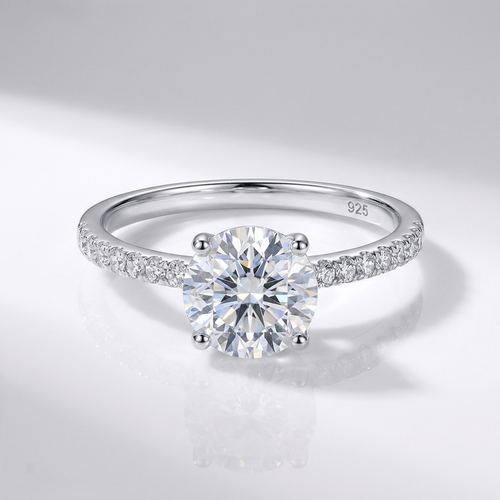 CLASSIC ROUND ZIRCONIA SILVER RING by Harrison & James - ring product image 1