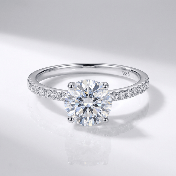 CLASSIC ROUND ZIRCONIA SILVER RING by Harrison & James - ring product image 1
