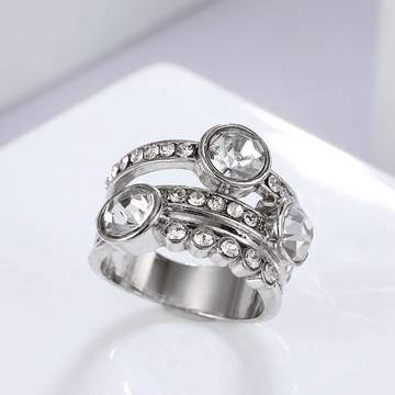 SILVER TWIN SPARKLE RING by Harrison & James - ring product image 1