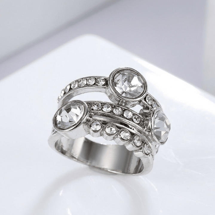 SILVER TWIN SPARKLE RING by Harrison & James - ring product image 1