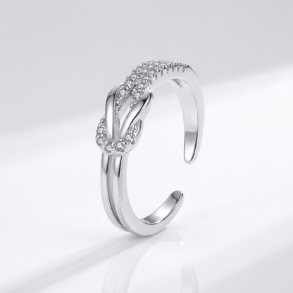 SILVER ZIRCONIA WRAP RING - (ADJUSTABLE) by Harrison & James - ring product image 1