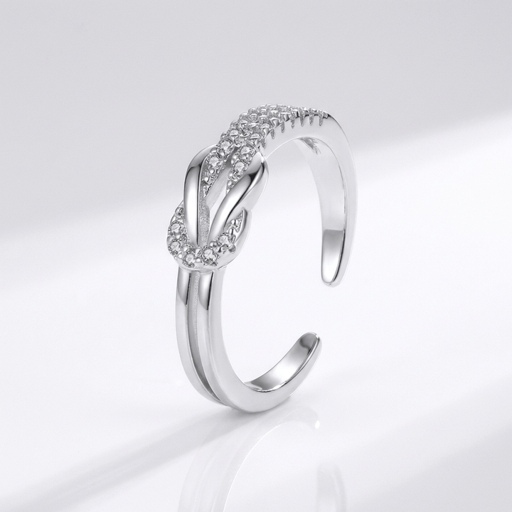 SILVER ZIRCONIA WRAP RING - (ADJUSTABLE) by Harrison & James - ring product image 1