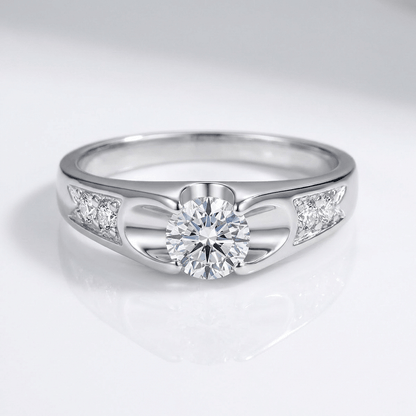 CLASSIC ROSE GOLD ZIRCONIA SOLITAIRE RING by Harrison & James - ring product image 3