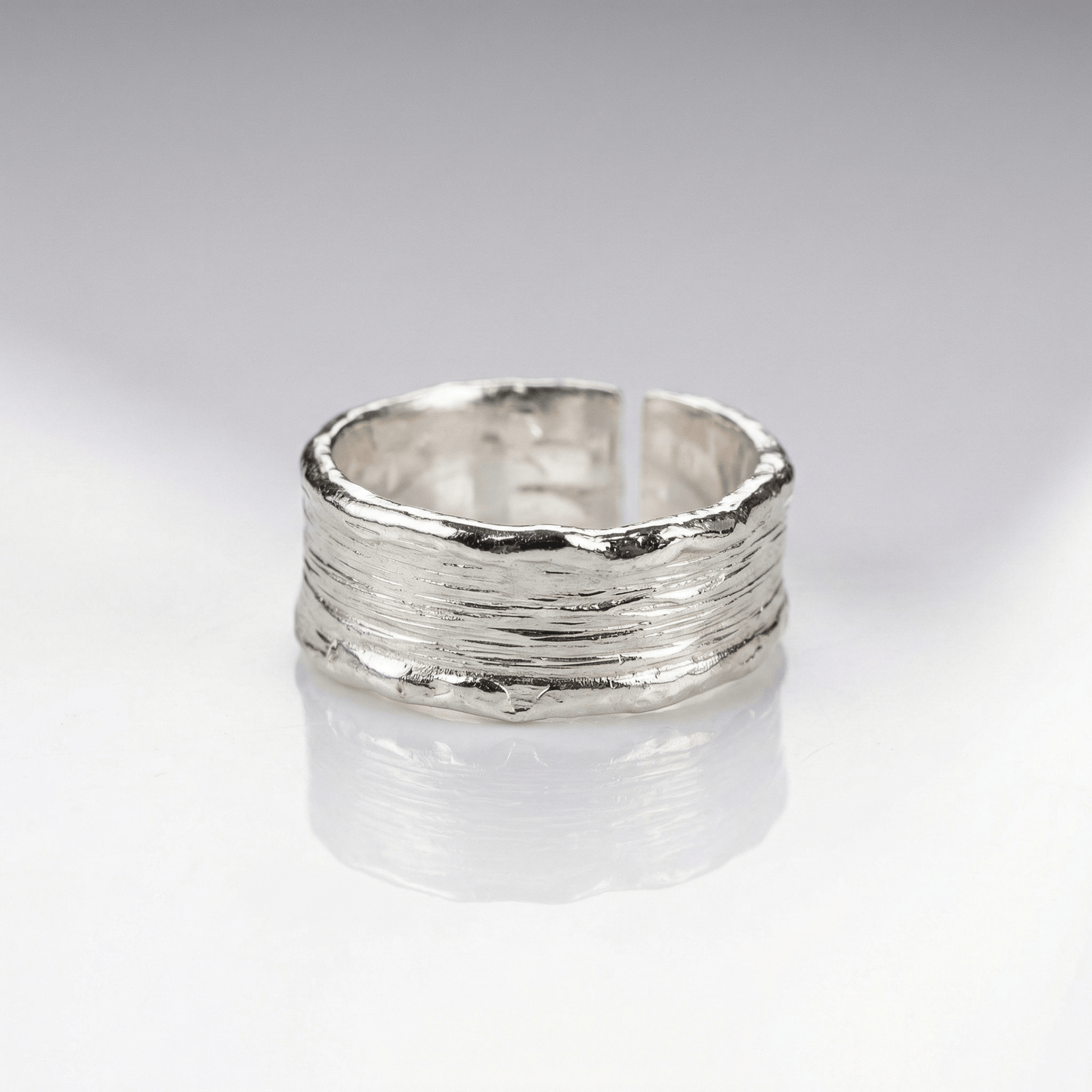 HANDMADE GOLD SILVER TWO TONE RING - (ADJUSTABLE) by Harrison & James - ring product image 3