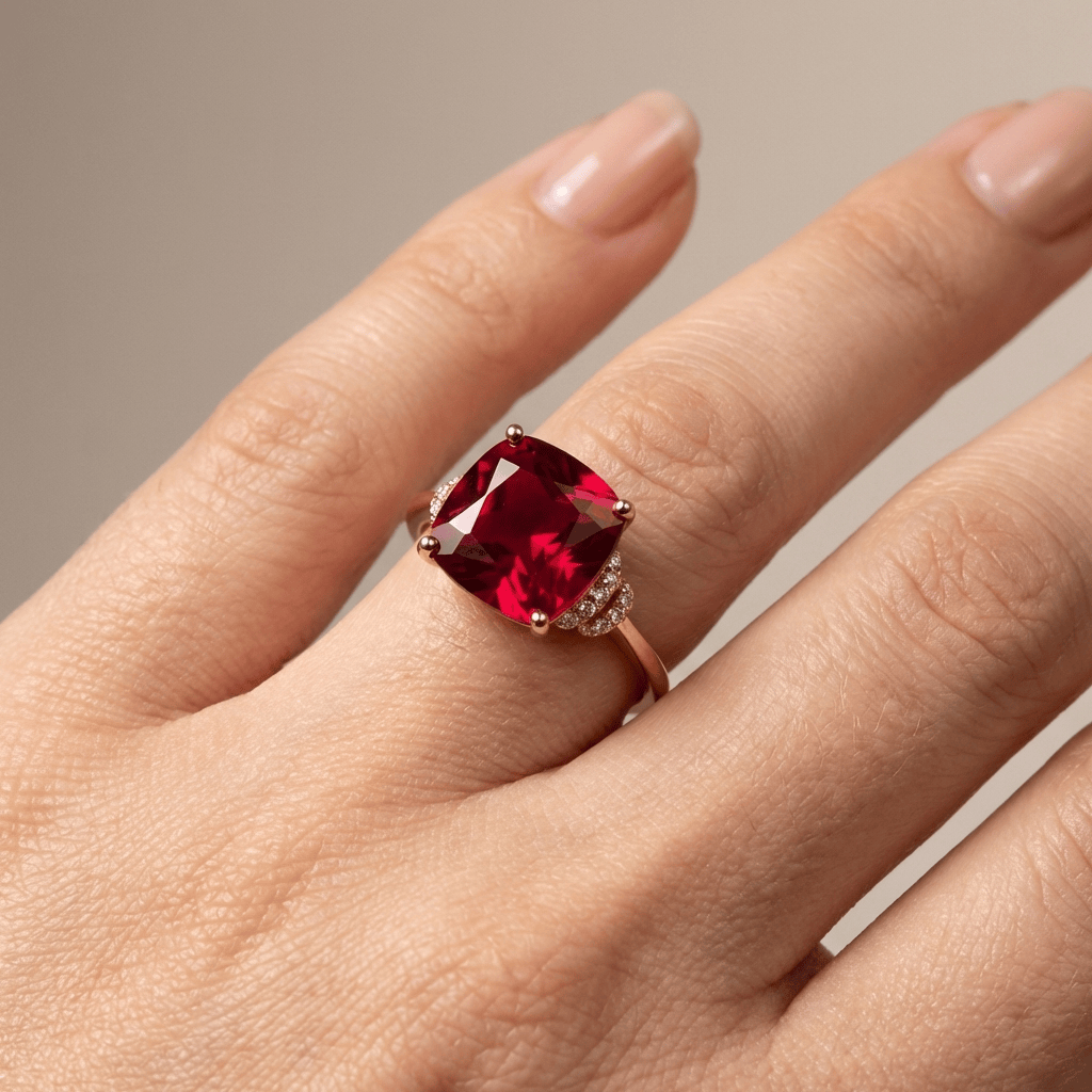 ROSE GOLD GEMSTONE RING by Harrison & James - ring product image 4