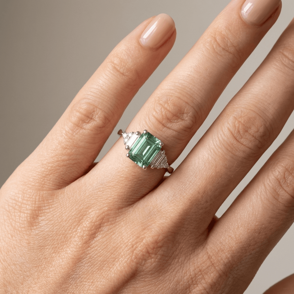 SILVER DIAMOND TRIO RING by Harrison & James - ring product image 2