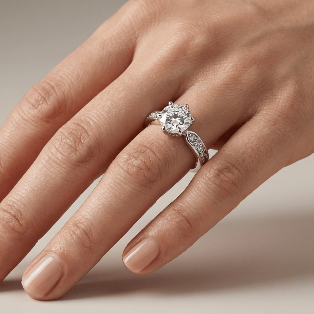 ROSE GOLD ROUND DIAMOND PAVE RING - (ADJUSTABLE) by Harrison & James - ring product image 4