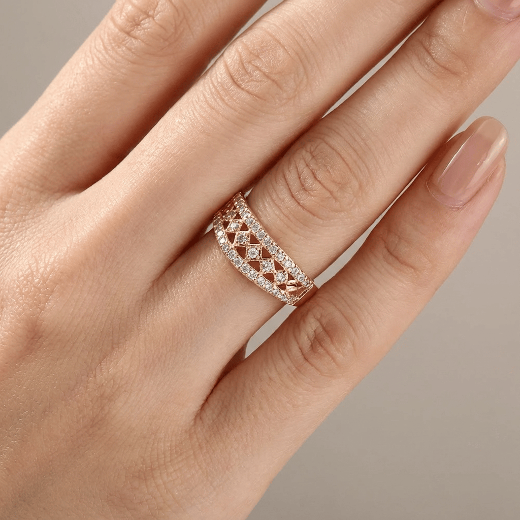 GOLD PAVE BAND RING by Harrison & James - ring product image 2