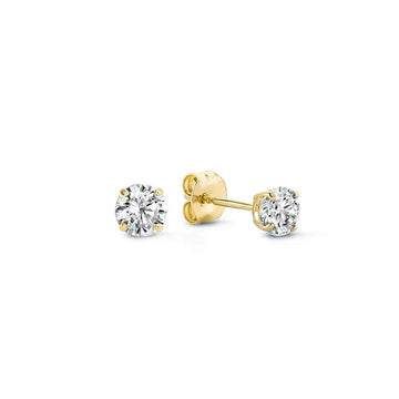 Larmes™ | Gold Stone Stud Earrings by Harrison & James - earrings product image 1