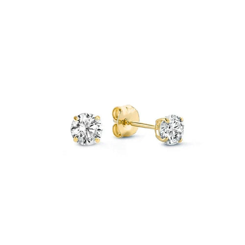 Larmes™ | Gold Stone Stud Earrings by Harrison & James - earrings product image 1