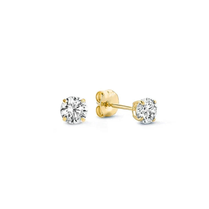 Larmes™ | Gold Stone Stud Earrings by Harrison & James - earrings product image 1
