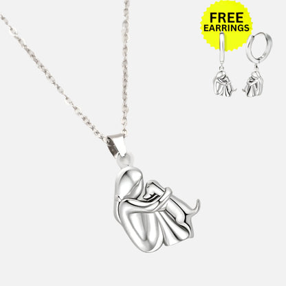 Wynter™ - Hug Pendant with Matching Earrings by Harrison & James - earrings product image 2