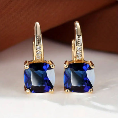 Mystic Sapphire Stone Hoop Earrings by Harrison & James - earrings product image 1