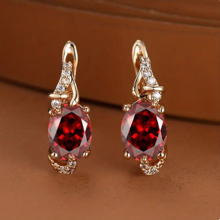 Crimson Twilight Drop Earrings by Harrison & James - earrings product image 1