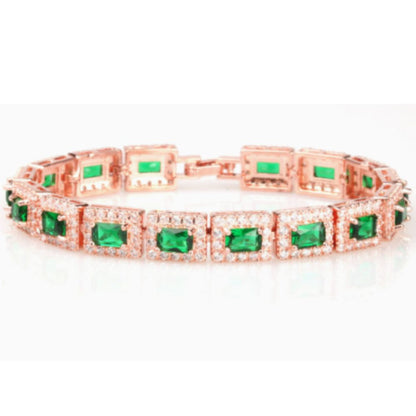 Emerald Green Statement Gold Bracelet by Harrison & James - bracelet product image 1