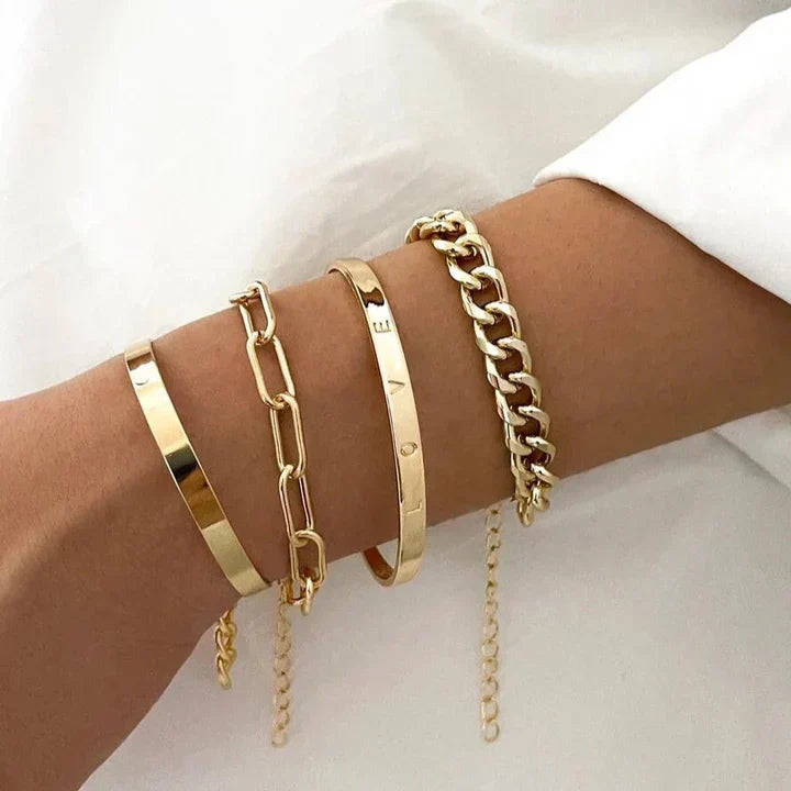 Elan™ | Gold Bracelet Set by Harrison & James - bracelet product image 1